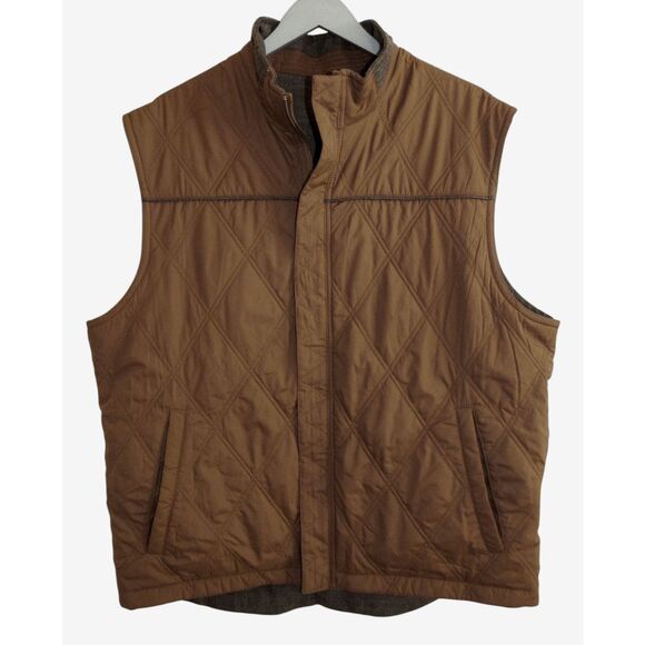 Cutter & Buck Men's XL Reversible Tweed & Quilted Preston Vest Classic - Picture 2 of 10